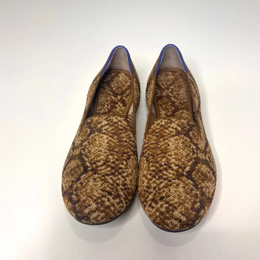Rothy’s The Loafer Bronze Python Slip On 9